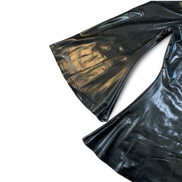 NWT Banned Apparel Wet-Look Fit-n-Flare Bell-Sleeved Mini Dress-3X - Picture 8 of 10